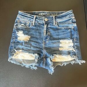 American Eagle Outfitters Ripped Blue Jean Shorts